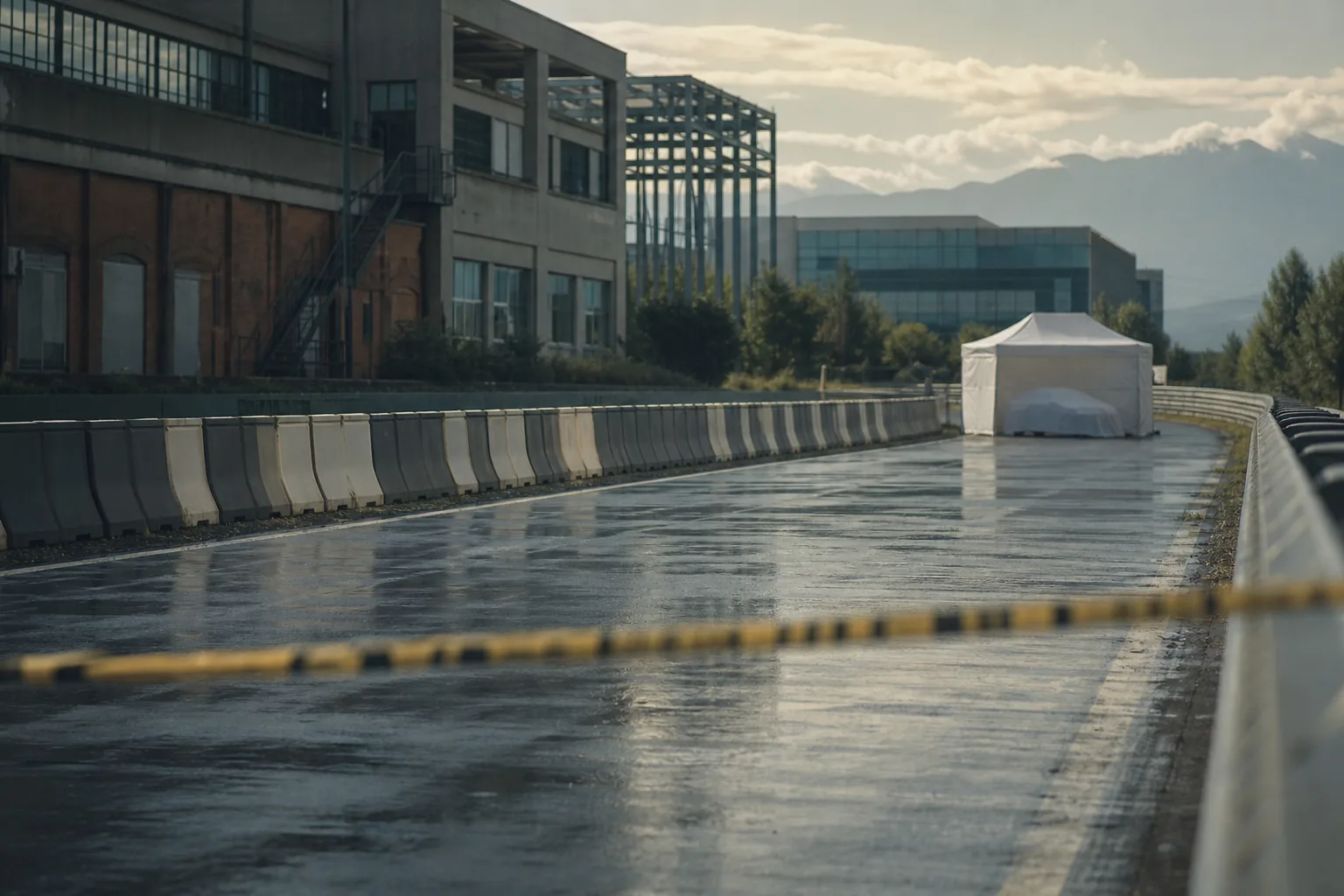 Una pista di collaudo per auto a guida autonoma, alla periferia di Torino