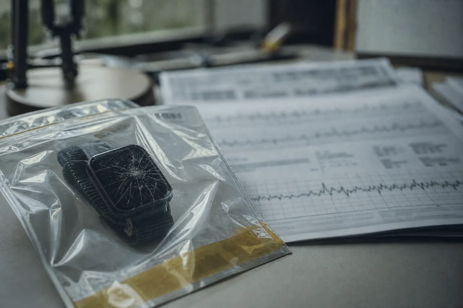 Un orologio da polso dentro una busta reperto sigillata